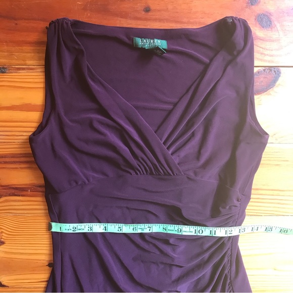 Lauren Ralph Lauren Purple Eggplant Bodycon Dress, EUC, 6 - Picture 7 of 13